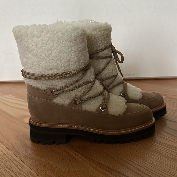 NWOT Marc Fisher Real Shearling Hiking Boo… - Picture 7 of 12